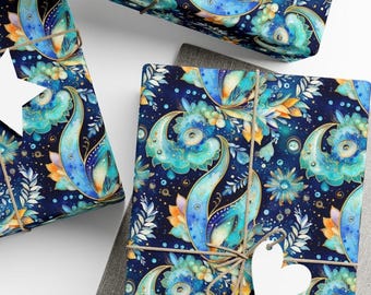 Gorgeous Artistic Gift Wrap, Premium Paper, Eco Friendly, Wrapping Paper Roll, 3 Sizes Available