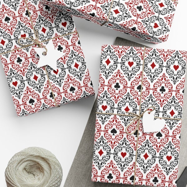 Playing Card Wrapping Paper Etsy
