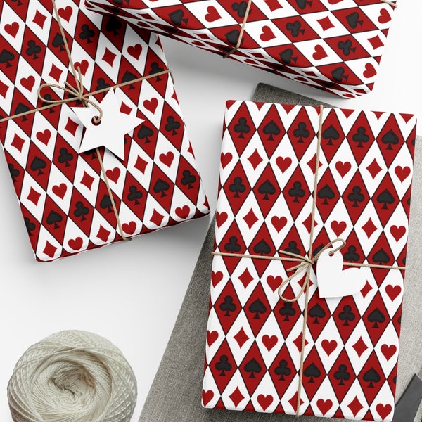 Playing Card Wrapping Paper Etsy