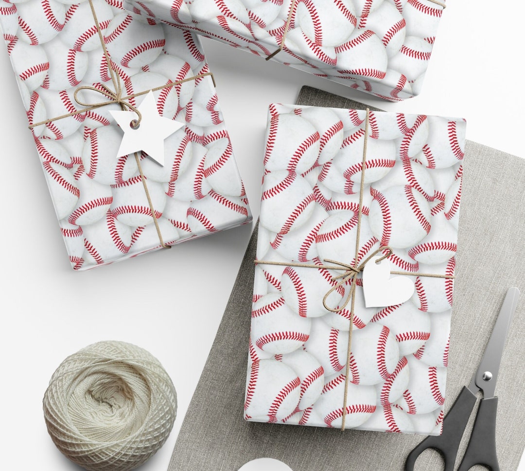 Baseball Wrapping Paper, Baseball Gift Wrap, Sports Wrapping Paper