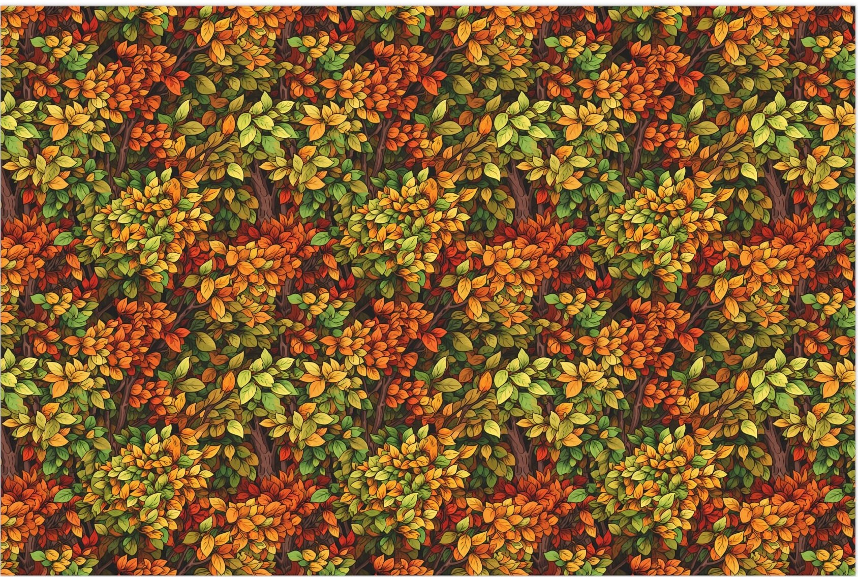 Autumn Leaves Gift Wrap Fall Wrapping Paper Birthday - Etsy