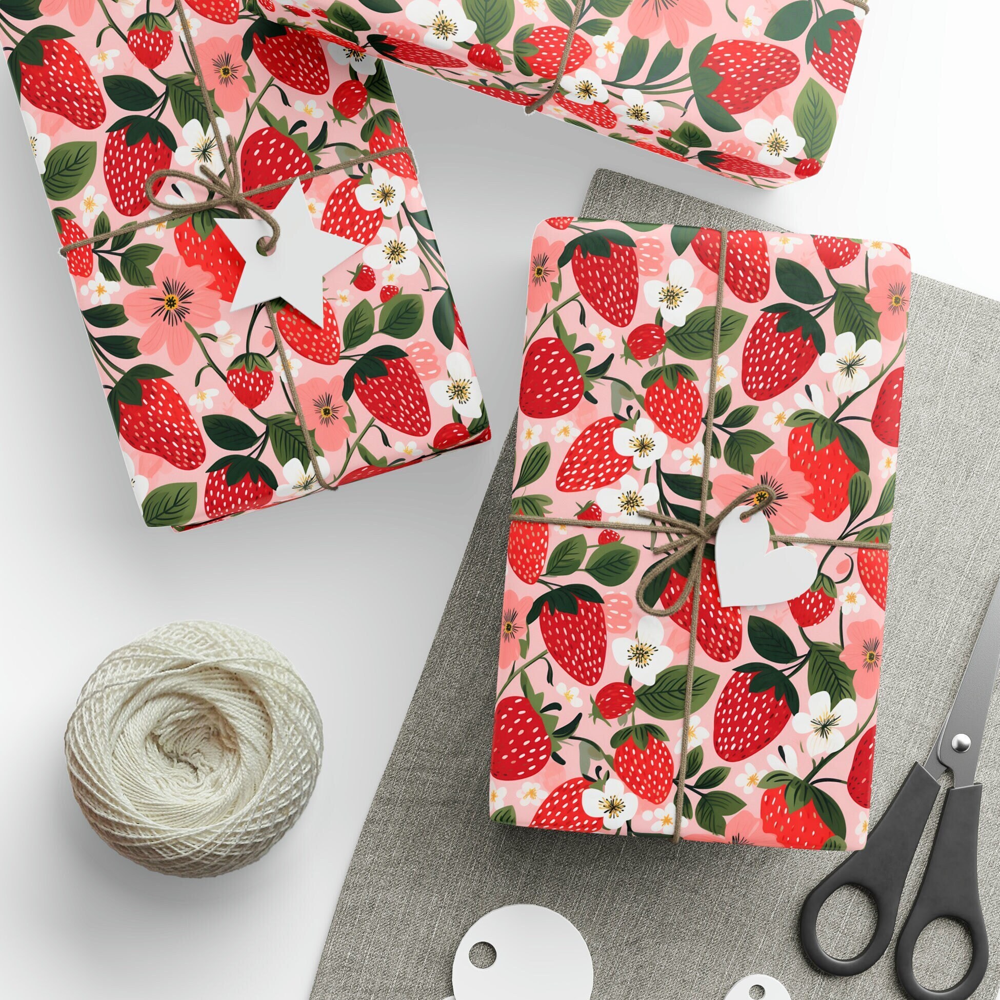 Vintage Wrapping Paper. All Occasion Wrapping Paper. Fruit Gift