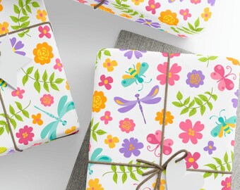 Summer Flowers Gift Wrap, Wrapping Paper Rolls, 3 Sizes