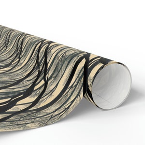 Moody Forest Trees Wrapping Paper, Woodland Gift Wrap, Wrapping Paper Rolls, 3 Sizes image 3