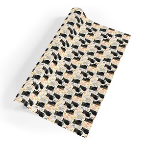 Black Cats Wrapping Paper, Cat Lovers Gift Wrap, Premium Paper, Wrapping Paper Roll image 7