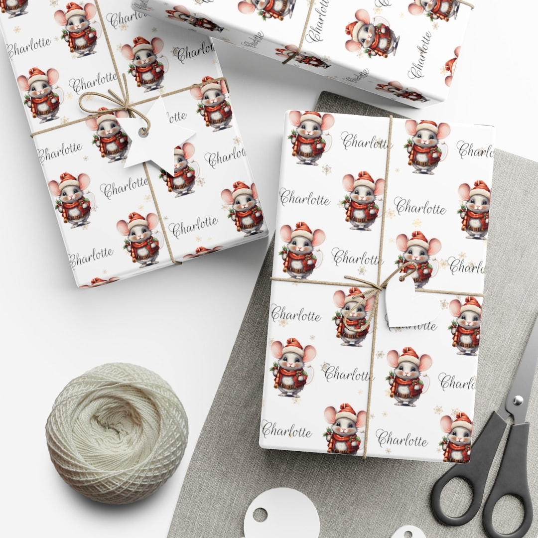 Personalized Christmas Wrapping Paper Name on Gift Wrap Etsy