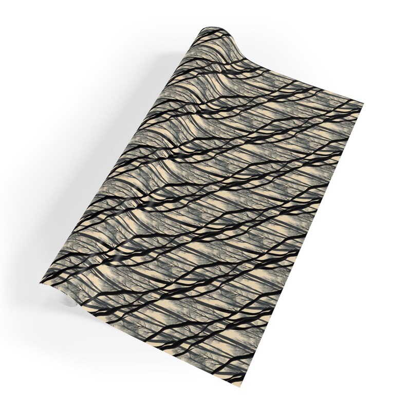 Moody Forest Trees Wrapping Paper, Woodland Gift Wrap, Wrapping Paper Rolls, 3 Sizes image 9
