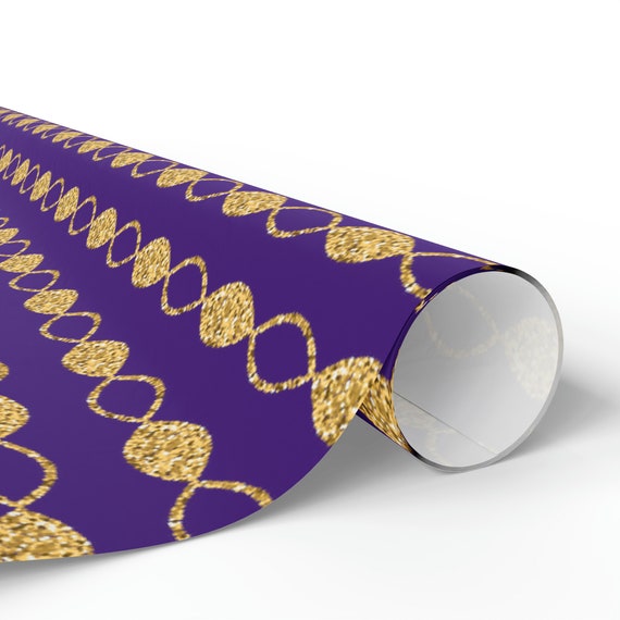 Birthday Wrapping Paper Roll - Glitter Design with Birthday Wishes - 3