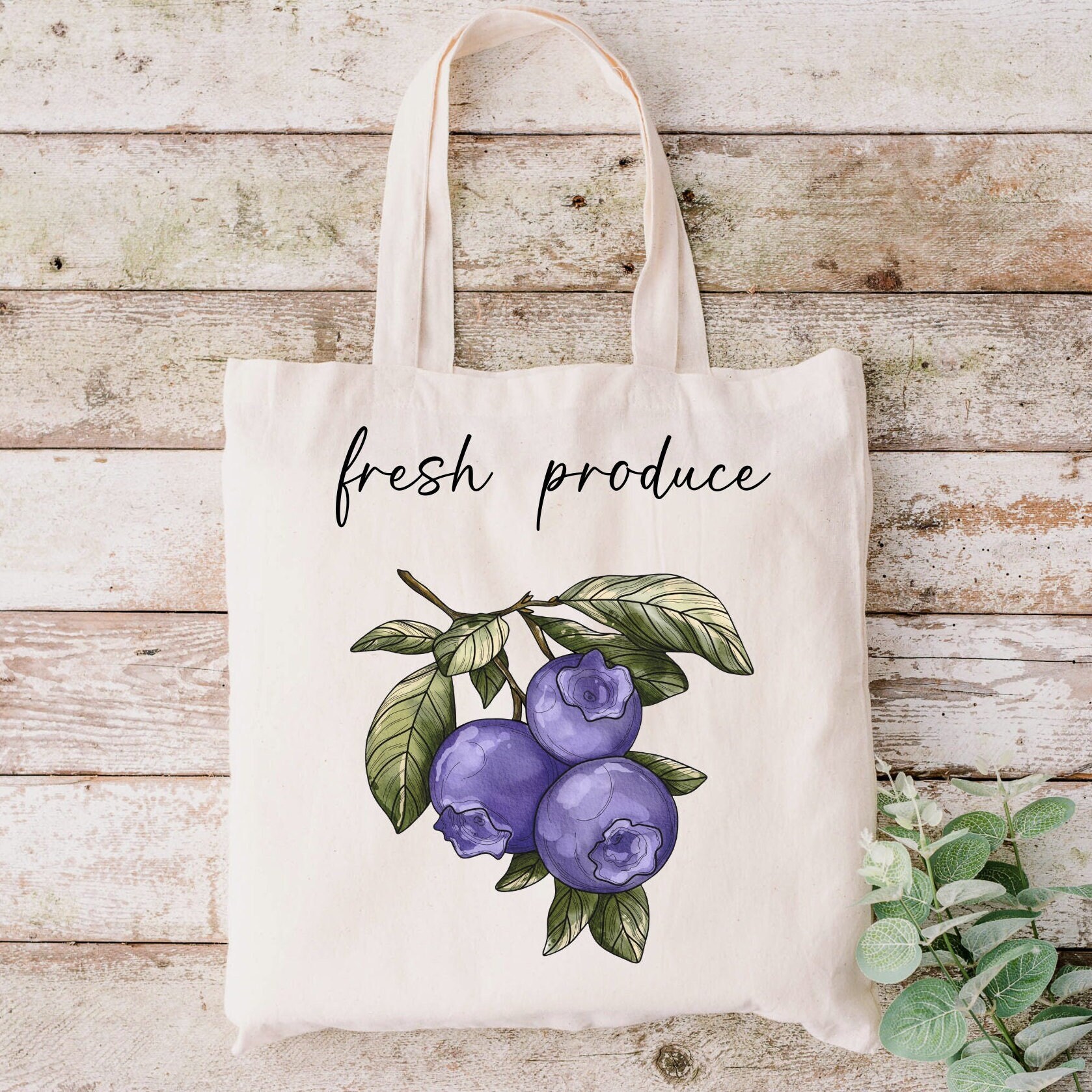 Blueberry tote bag sale