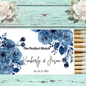 Custom  Matchboxes Favors – 50 Wedding Matchbooks in Bulk – Custom wedding  Matchbooks, wedding favors,  No Assembly Needed,