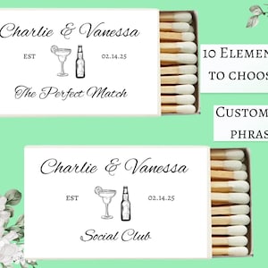 Custom  Matchboxes Favors – 50 Wedding Matchbooks in Bulk – Custom wedding  Matchbooks, wedding favors,  No Assembly Needed,