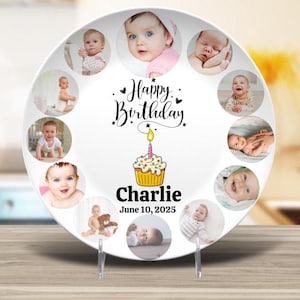 Adorable 1st birthday plate - smash cake- cupcake plate -first birthday - unbreakable - 1st birthday smash cake- personalized birthday plate