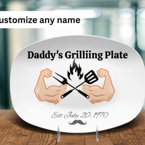 Placa para asar a la parrilla para papá, hermano o nombre personalizado. Regalo para él. Placa con nombre personalizada, regalo para maestro de la parrilla, regalo para papá