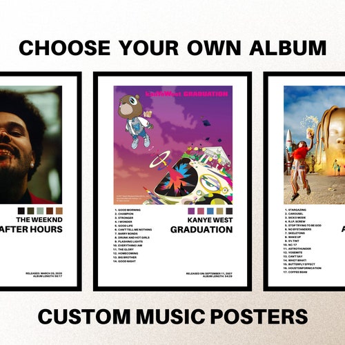 Custom Album Poster Minimalist Album Poster Customizable Etsy