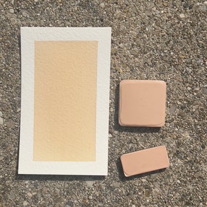 Peach | Handmade Watercolor | Half pan | Quarter Pan