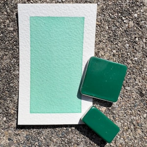 Turquoise Green | Handmade Watercolor | Half pan | Quarter pan
