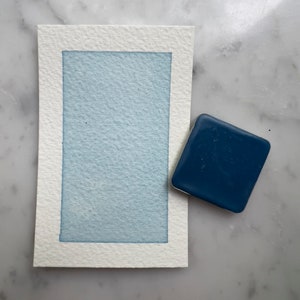 Sky Blue | Handmade Watercolor | Half pan | Quarter pan