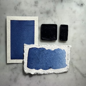 Anthraquinone Blue | Handmade Watercolor | Half pan | Quarter Pan