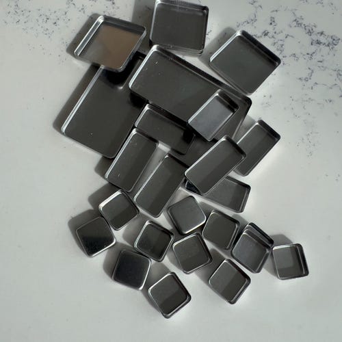 Sets of Metal Pans for Small Travel Palettes (Cases not included)