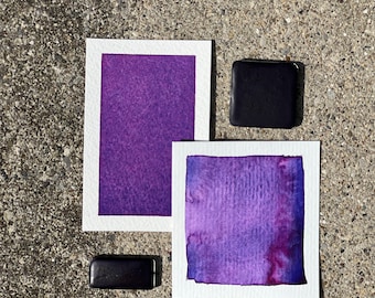 Violet Mist | Handmade Watercolor | Half pan | Quarter Pan