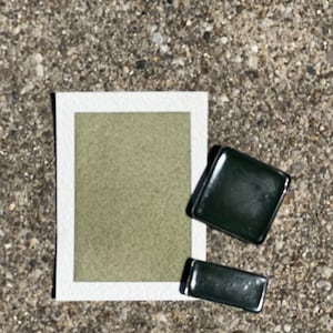 Moss | Handmade Watercolor | Half Pan | Quarter Pan