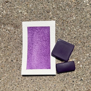 Manganese Violet / Acquerello fatto a mano / Mezza padella / Quarto di padella