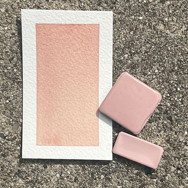 Delicate Rose | Handmade Watercolor | Half pan | Quarter Pan