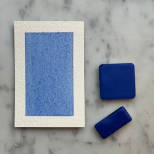 Cobalt Blue | Handmade Watercolor | Half pan | Quarter Pan