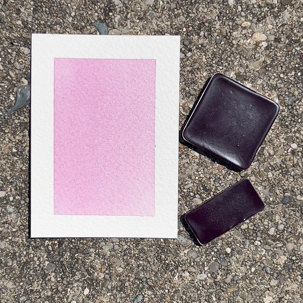 Ultramarine Pink | Handmade Watercolor | Half Pan | Quarter Pan