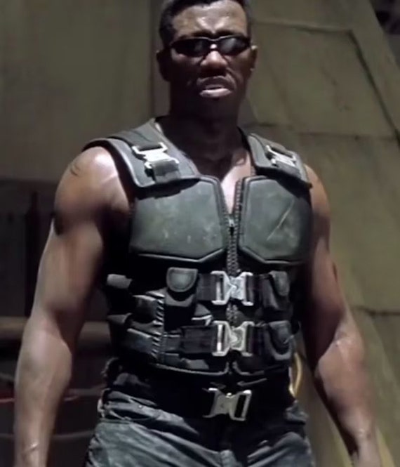 Handmade Blade Wesley Snipes Military Black Tactical Vest Biker