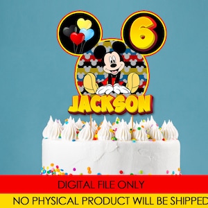 Printable Mickey Mouse Cake Topper Mickey Mouse Party - Etsy Australia