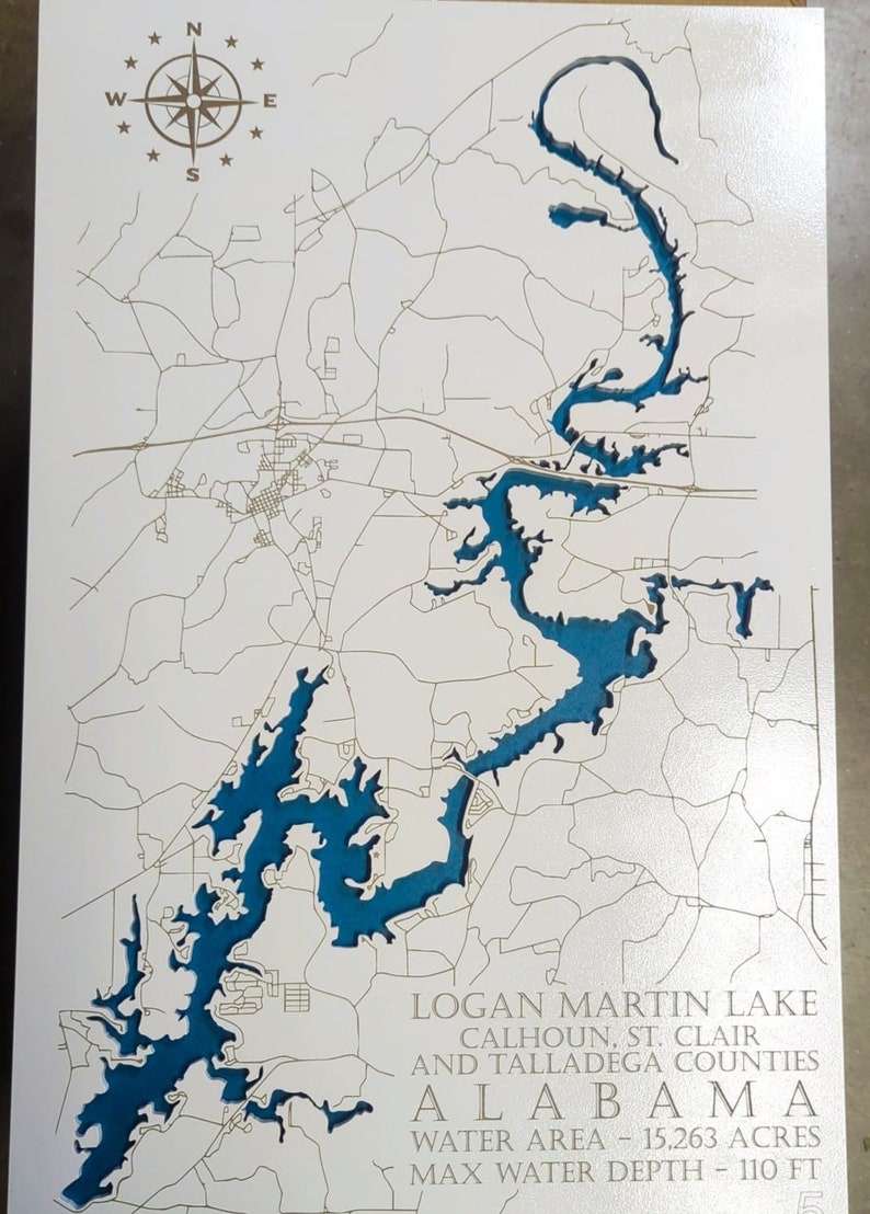 Handmade Lake Map