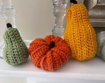 Crochet Pumpkins and Gourds
