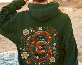 [DUCKDIVE] Snake Embroidered Hoodie ★大人気★ MUSINSA | DUCKDIVE Snake Embroidered Button Hoodie Grey