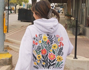 Wildflower Hoodie: Floral Cottagecore Graphic Sweatshirt