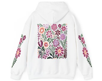 さらに100円引き◆ISTKUNST◆DOODLE FLOWER HOODIE doodle flower hoodie_dust mint - ISTKUNST