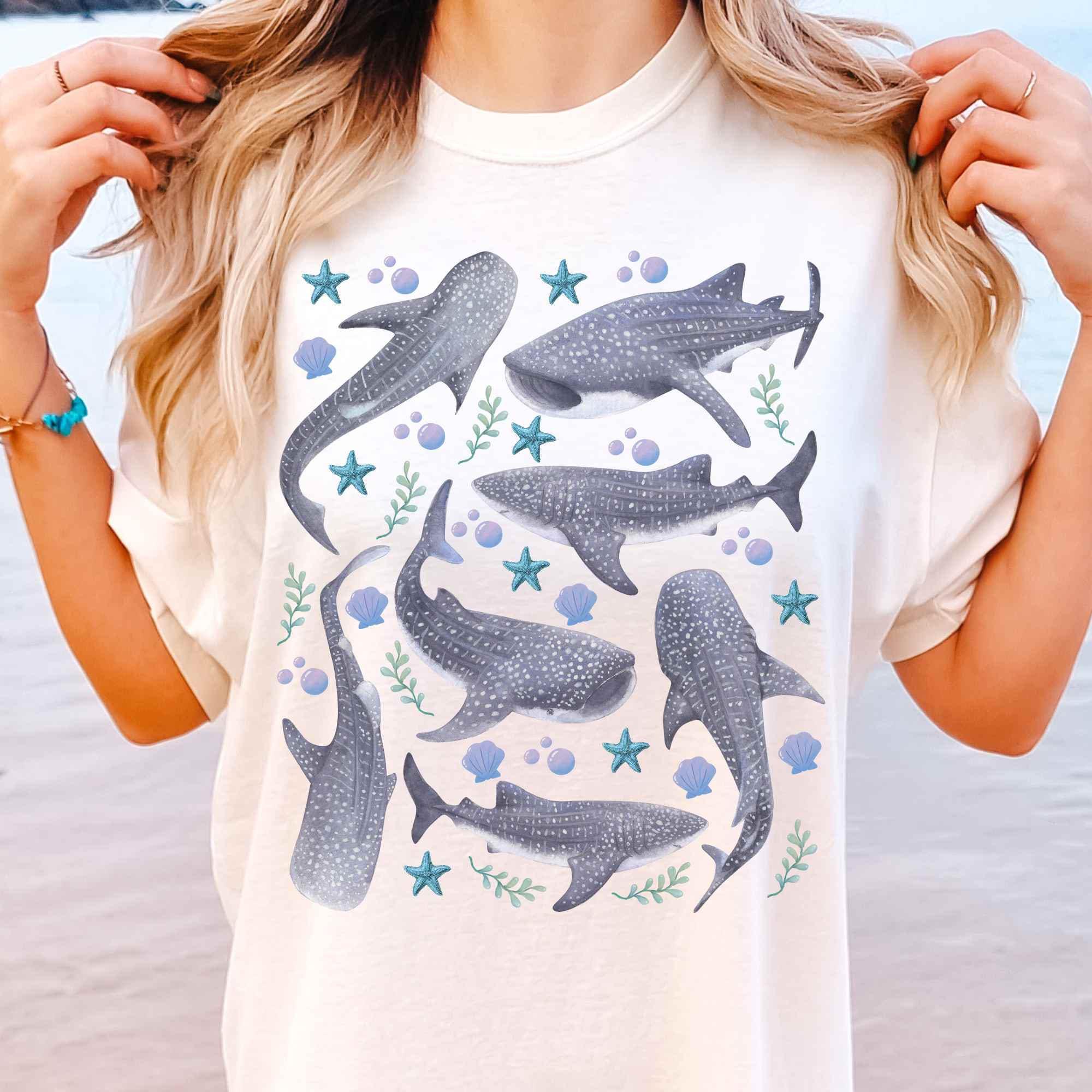Whale Shark Comfort Colors Shirt: Beachy Ocean Tee - Etsy 日本