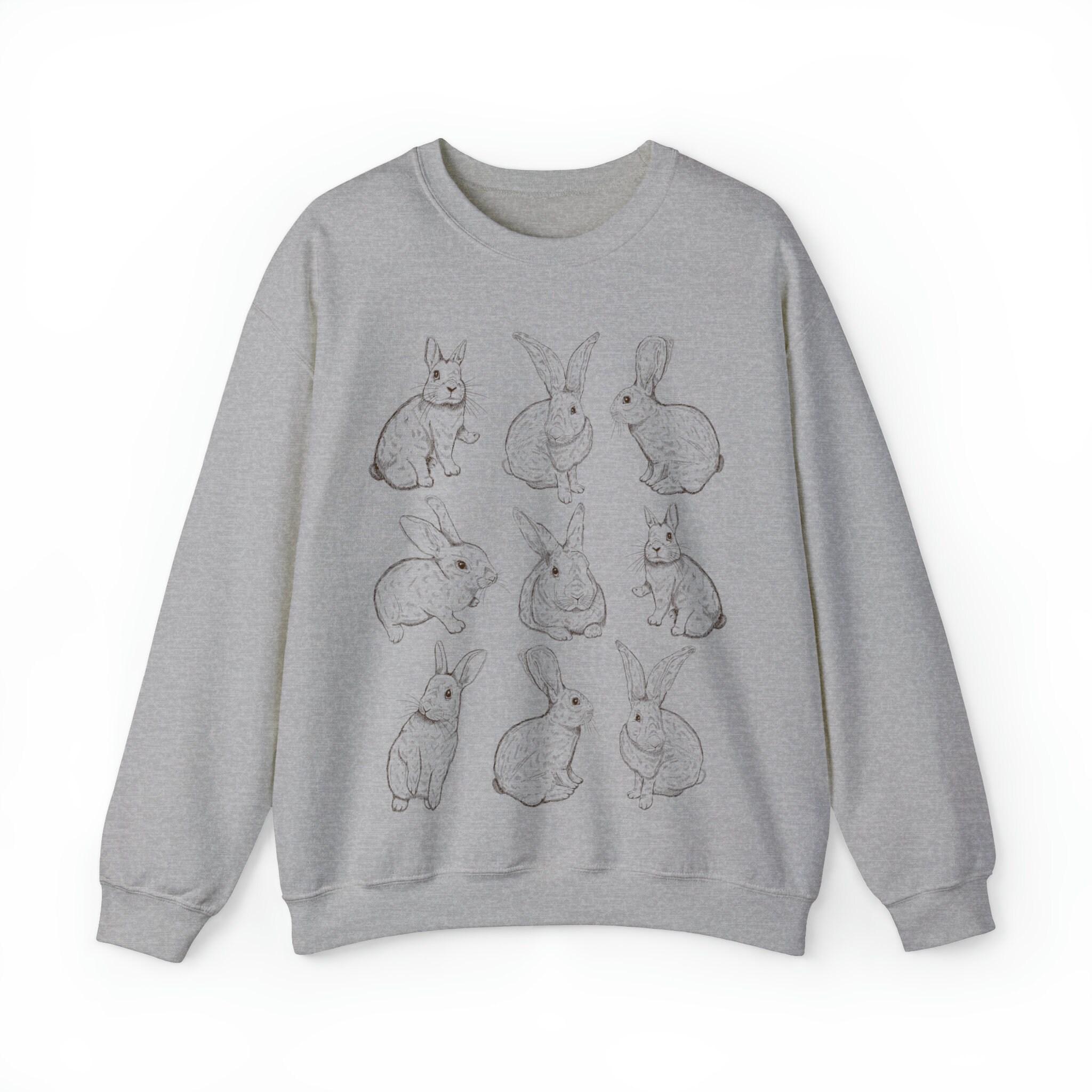 Rabbit Sweatshirt Rabbit Sweater Bunny Sweater Rabbit Lover