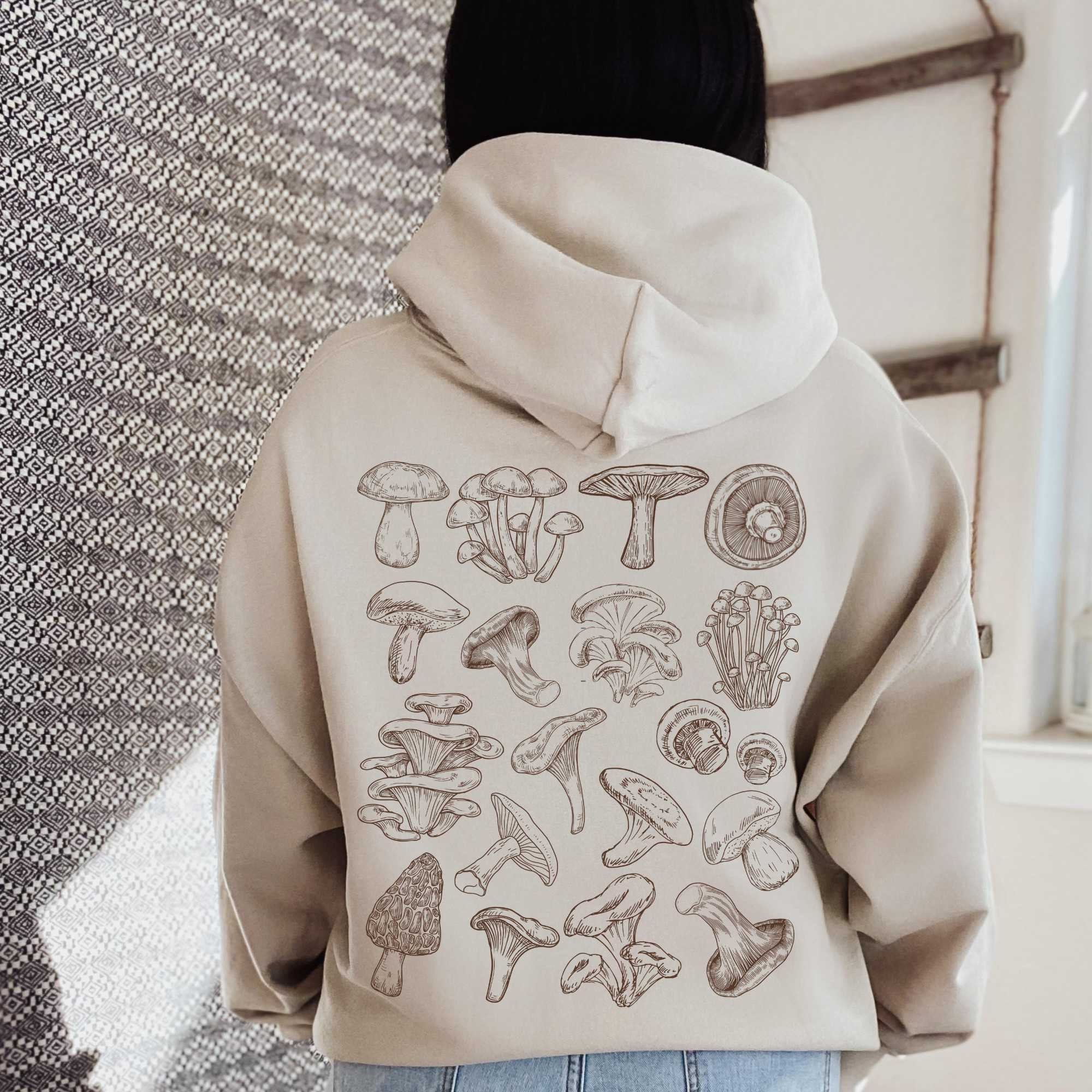 Mushroom Hoodie Cottagecore Hoodie Mushroom Sweatshirt Mushroom Sweater ...