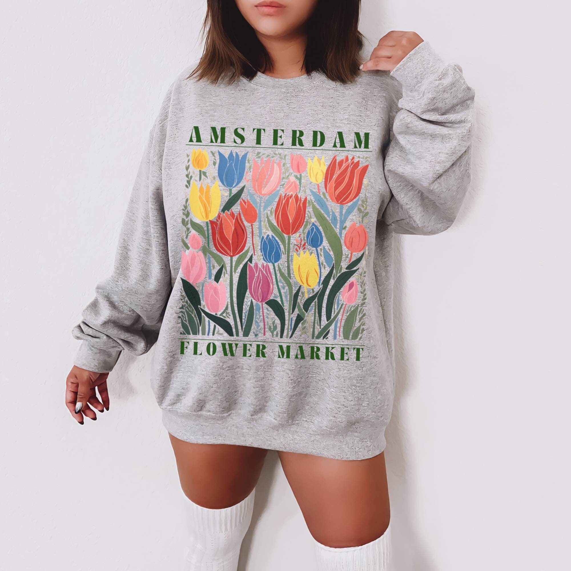 Amsterdam Shirt Flower Market Sweatshirt Cottagecore Sweater