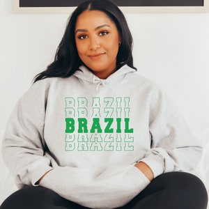 Brazil Hoodie, Brasil Moletom Com Capuz, Brazil Capuz, Brazil Travel Shirt, Gift for Brazilian, Brazil Gifts, Futbol Shirt, Brazil Pride Ash