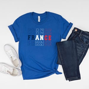 France Shirt, France Flag, France Travel Shirt, French Shirt, Gift for Soccer Lover, Futbol Shirt, Francophile Gift, France Trip Group Shirt