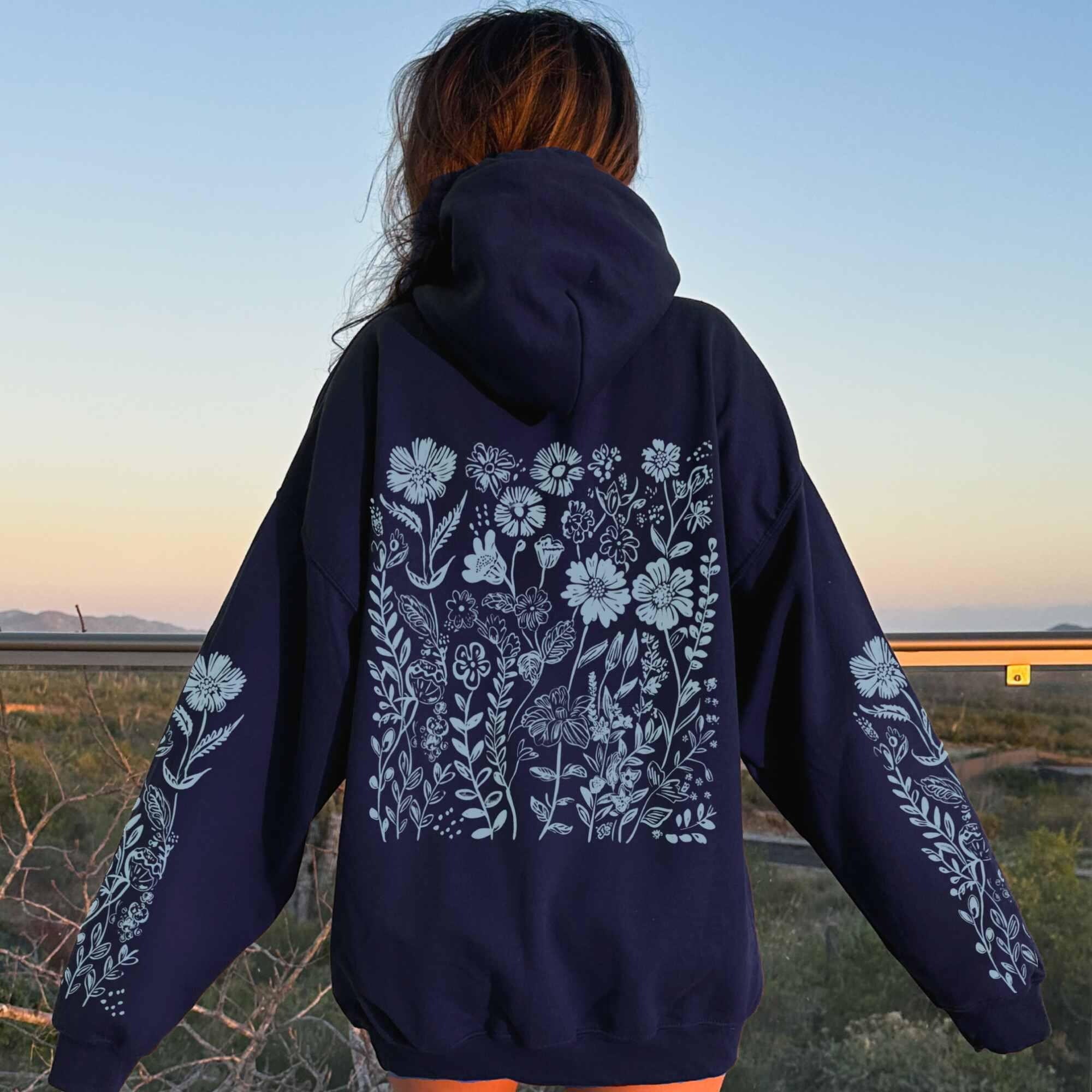 Floral Camping Cottagecore Hoodie | Forestcore Clothing