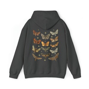Bluza z kapturem Moth: Cottagecore Celestial Dark Heather