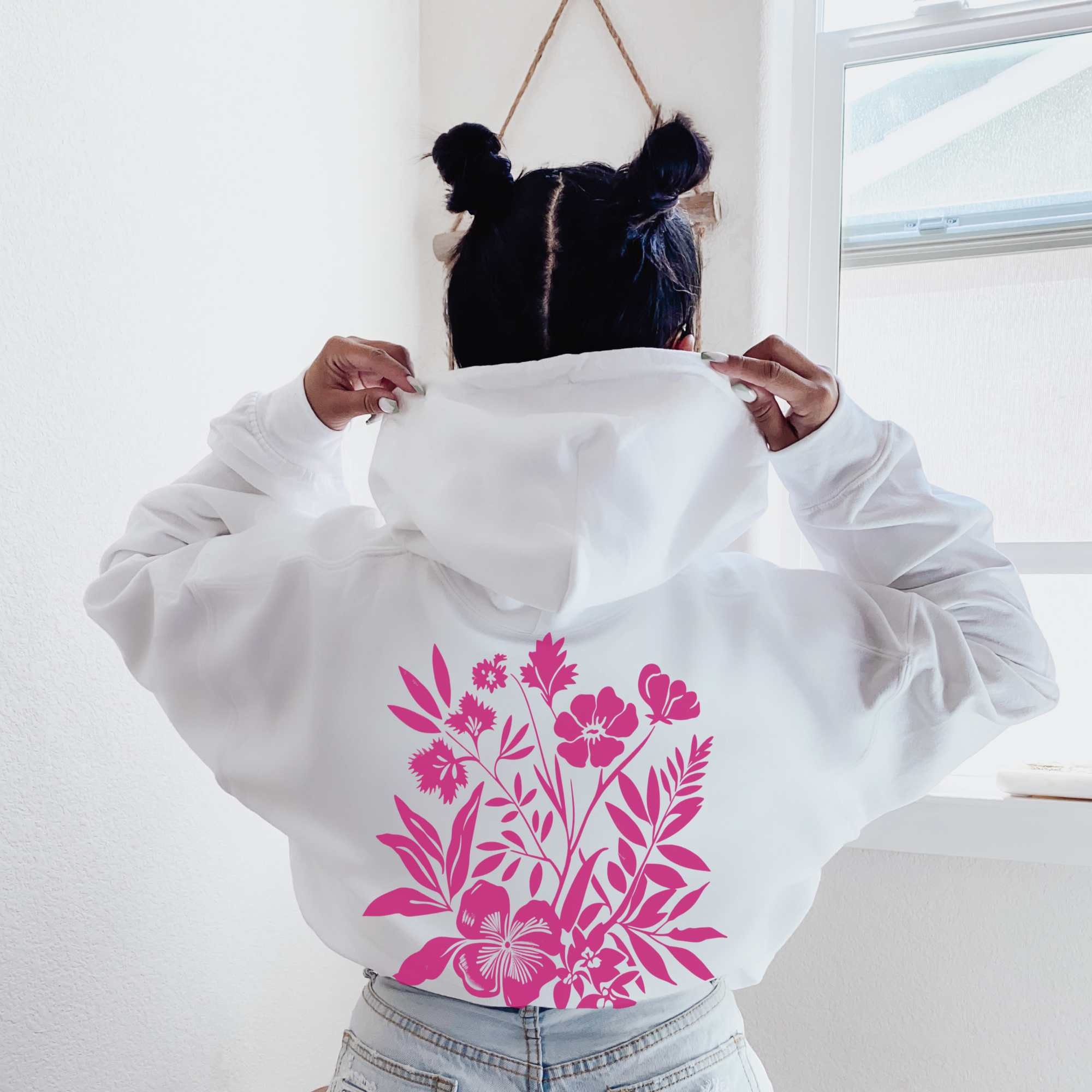 [ STIGMA ]★FLOWER OVERSIZED HOODIE california-hibiscus-flower-