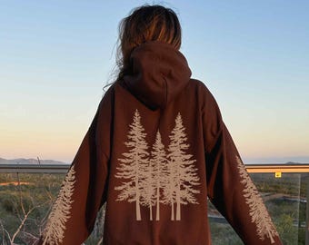 Wandern Hoodie | Waldkern Kleidung | Camping Kapuzen-Sweatshirt | Wildnis Entdecker Shirt | Granola Girl