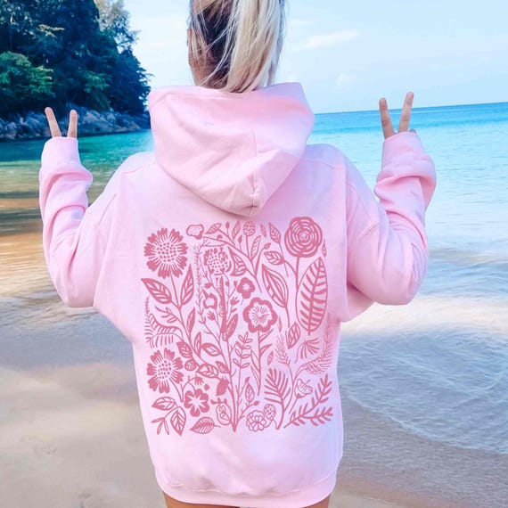 Pink graphic hoodie online