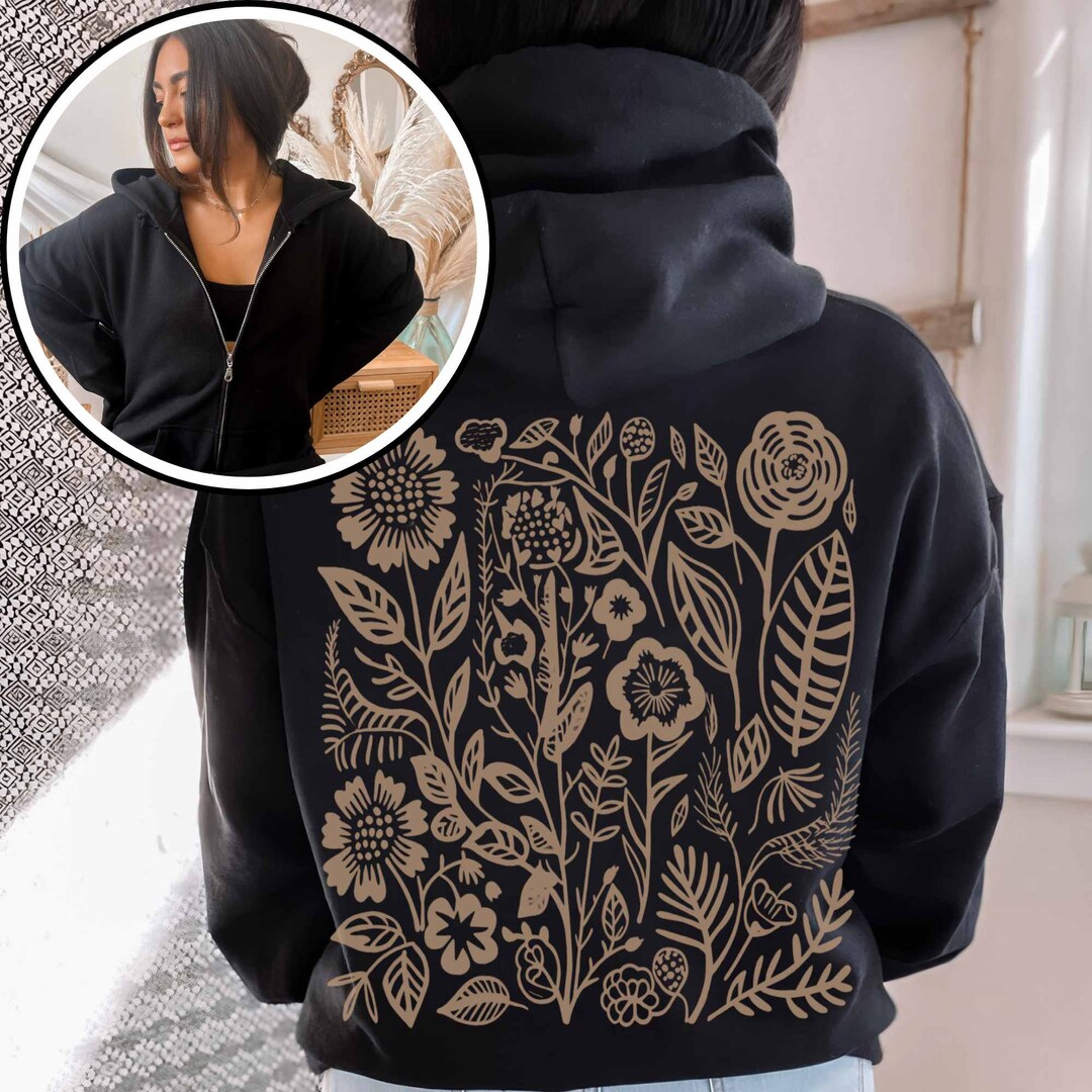 Vintage Sunflower Women's Zip Up Hoodie main image 0