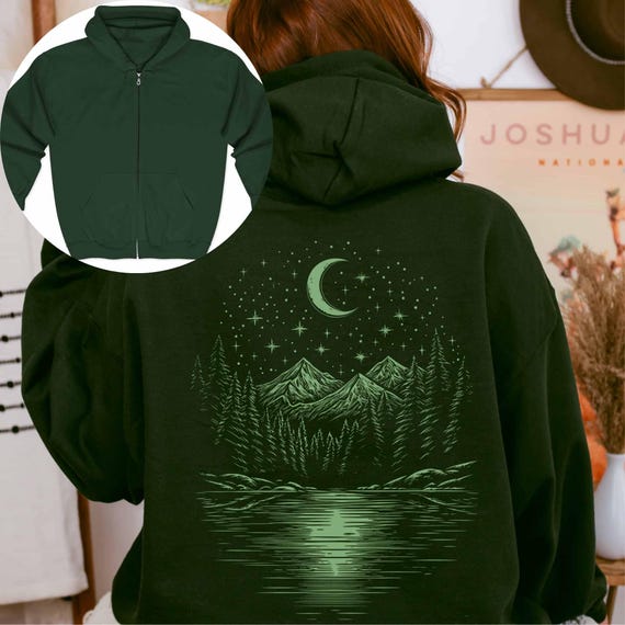 Celestial Nature Full Zip Up Hoodie