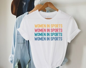 Vrouwen in sportshirt, cadeau vrouwelijke coach, cadeau vrouwelijke atleet, cadeau voor afgestudeerde sport, dames college atletiek, vrouwen horen in de sport
